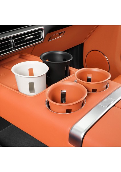Lixiang L7 L8 L9 2023 Silikon Otomobil Merkezi Su Kupası Tutucu Pad Saklama Kutusu Dekoratif Parçalar Ön Row Turuncu (Yurt Dışından) modelleri