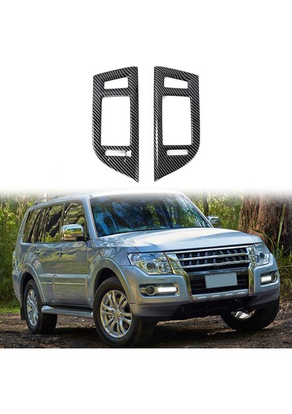 Araç Karbon Fiber Iç Gösterge Tablosu Merkez Konsolu Hava Havalandırma Havalandırma A/c Çıkış Çerçeve Kapak Mitsubishi Pajero 2007-2019 (Yurt Dışından) indirimleri