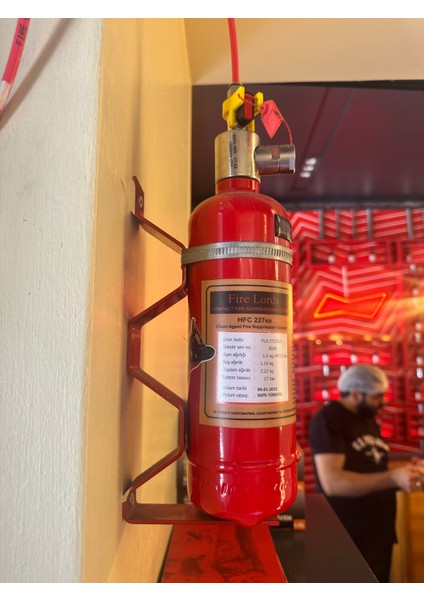 Yangın 1 kg Hfc Gazlı Pano Dekoratif Askı Pano Içi Söndürme Sistemi Dört Yıl Garantili