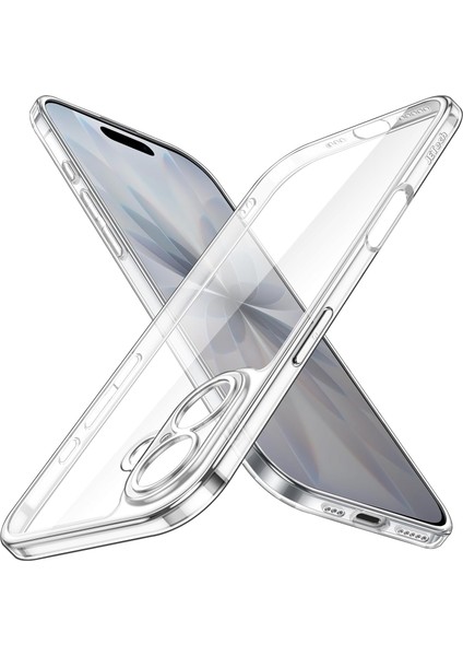 iPhone 17 Uyumlu Şeffaf Kılıf Kamera Korumalı Kılıf Ince Kılıf Silikon Kılıf - Şeffaf