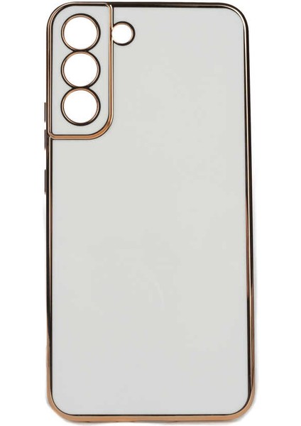 Galaxy S22 Plus Kılıf Vlmt Bark Kapak-Beyaz