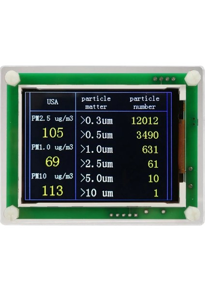 Pm1 0 Pm2 5 PM10 Dedektör Modülü Hava Si Toz Sensörü Test Cihazı Dedektör Desteği Dışa Aktar Veri Izleme (Yurt Dışından) modelleri