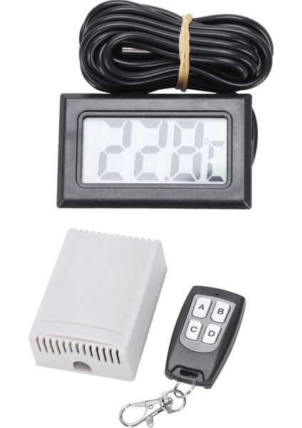 3 Pcs Aksesuarları 2 Pc Dc 12V Kablosuz Uzaktan Kumanda Anahtarı Verici + Alıcı ve 1 Pcs Termometre Dijital LCD (Yurt Dışından)