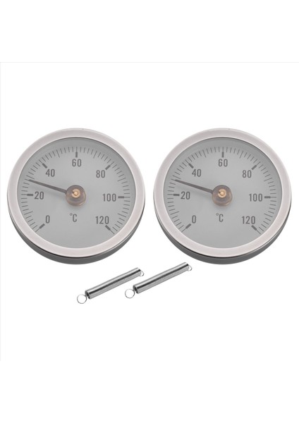 2x TS-W50A Termometre Sıcak Su Borusu Termometre Bimetal Paslanmaz Çelik Yüzey Boru Klipsli Sıcaklık Göstergesi (Yurt Dışından) fiyatları