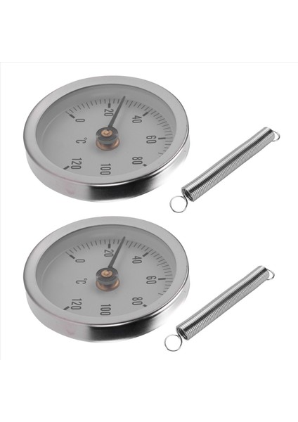 2x TS-W50A Termometre Sıcak Su Borusu Termometre Bimetal Paslanmaz Çelik Yüzey Boru Klipsli Sıcaklık Göstergesi (Yurt Dışından) modelleri