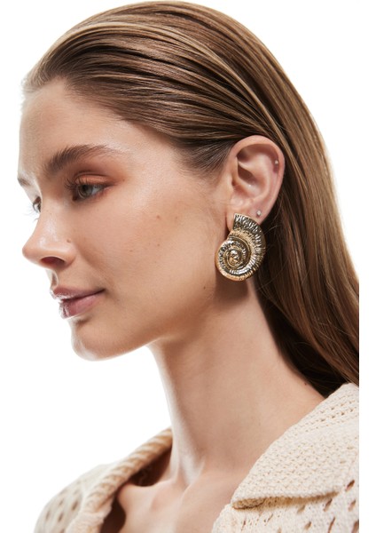 Büyük Boy Deniz Kabuğu Küpe