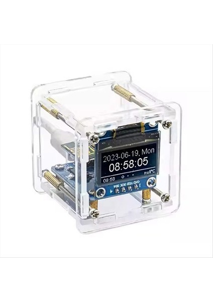 ESP8266 Dıy Kit Mini Hava Tahmin Saati Kiti Wifi OLED Ekran ve Case Dıy Kaynağı ile Ağ (Yurt Dışından)