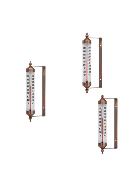 3pcs 10 Inç Yeni Premium Çelik Iç/dış Mekan Termometresi Kablosuz Dekoratif (Yurt Dışından)