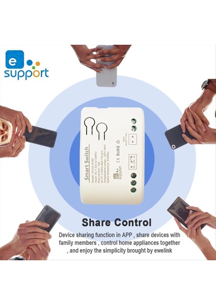 Ewelink Uygulaması Wifi Akıllı Sıcaklık Anahtarı 10A Izleme Termostat 1ch Wifi Röle Modülü Dc 7-32V (Yurt Dışından)