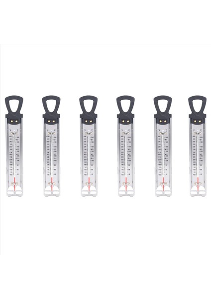 6x Şeker/jöle/n Kızartma Termometresi Paslanmaz Çelik Pot Klipsi Ek ve Hızlı Referans Sıcaklık Kılavuzu (Yurt Dışından)