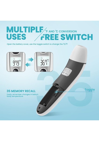 Yetişkinler Için Alın Termometresi Çocuklar Dijital Kızılötesi Termometre LCD Ekranlı Ateş Için Dokunulmaz Termometre (Yurt Dışından) indirimleri