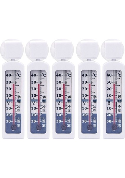5 Paket Buzdolabı Hattı Dondurucu Termometre Buzdolabı Soğutma Sıcaklık Gösterge Monitörü Ev Kullanımı -30 ℃ Ila 40 ℃ (Yurt Dışından)