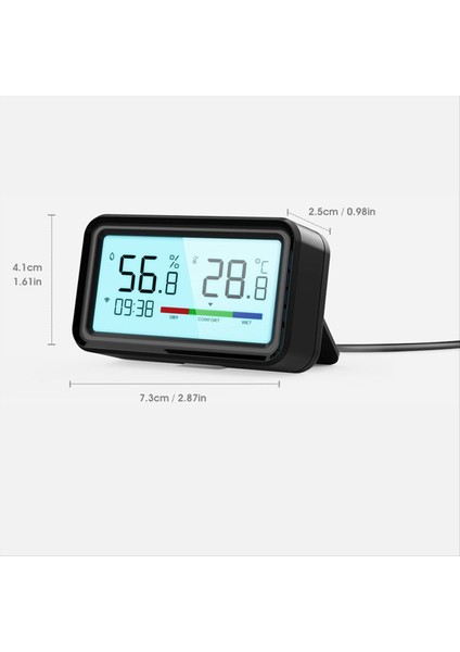 Tuya Akıllı Wifi Sıcaklık ve Nem Sensörü Kablosuz Termometre Higometresi LCD Evli Uzak Bağlantı Alarmı- A (Yurt Dışından) fırsatları