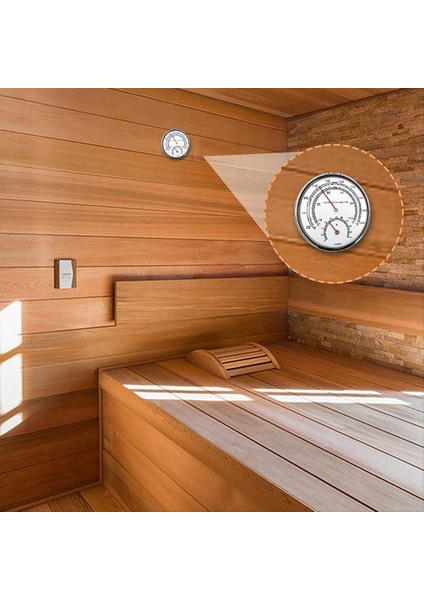 Sauna Aksesuarları Sauna Termometresi Fahrenheit 2&#39 De 1 Metal Sauna Termometresi ve Asılı Delekli Higometre (Yurt Dışından) modelleri