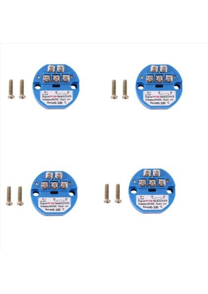 4x PT100 Türe 0-10V 0-100 Derece Rtd Giriş 0-10 Bir Çıkış DC24V Termal Direnç Sıcaklığı Verici (Yurt Dışından)
