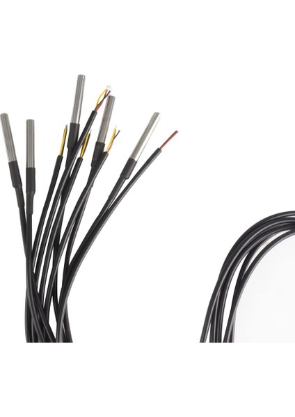 10PCS Su Geçirmez DS18B20 Sıcaklık Sensörü Dijital Sıcaklık Termal Kablo Sıcaklığı (-55 ℃- +125 ℃)- 1 Metre/3 2ft (Yurt Dışından) indirimleri