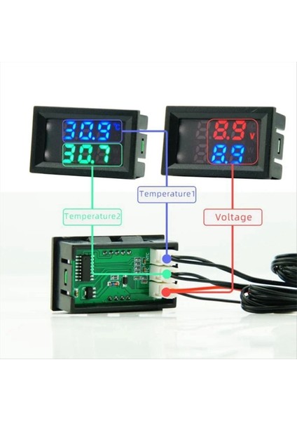 Mini Doğru Akım 4-28V Dijital Termometre Çift Ekran Dedektörleri Kar Aroması Mum Sıcaklık Araç Termometresi A (Yurt Dışından) fiyatları