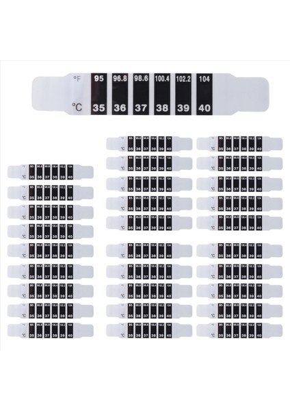 30 Pc Aln Termometre Şeritler Yapışkan Termometre Şeritleri Yeniden Kullanılabilir Termometre Çıkartmaları Roze Çözünme Sticary (Yurt Dışından)