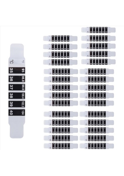 30 Pc Aln Termometre Şeritler Yapışkan Termometre Şeritleri Yeniden Kullanılabilir Termometre Çıkartmaları Roze Çözünme Sticary (Yurt Dışından) fiyatları