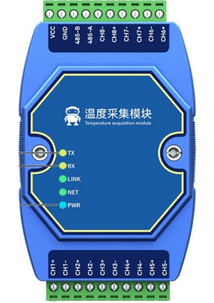 Sıcaklık Edinme Modülü 8 Yollu Modbus RS485 T Tip Kermokupl Giriş Ağ Geçidi Watchdog Dns Endüstriyel (Yurt Dışından)