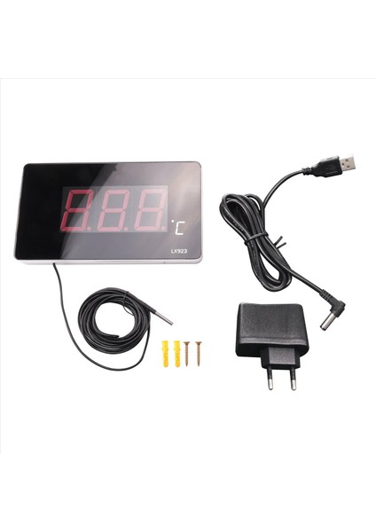 Su Balık Tankı Dış Sıcaklık Ölçer Için LED Ekran ve Su Geçirmez Prob Termometresi ile Havuz Termometresi Ab Fişi (Yurt Dışından) fiyatları