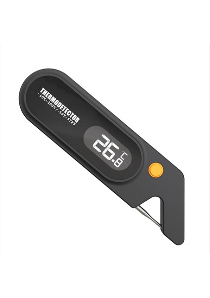 Paslanmaz Çelik Barbekü Gıda Et Dijital Termometre Anında Okuma Mutfak Yemek Dijital Et Termometresi Siyah (Yurt Dışından)