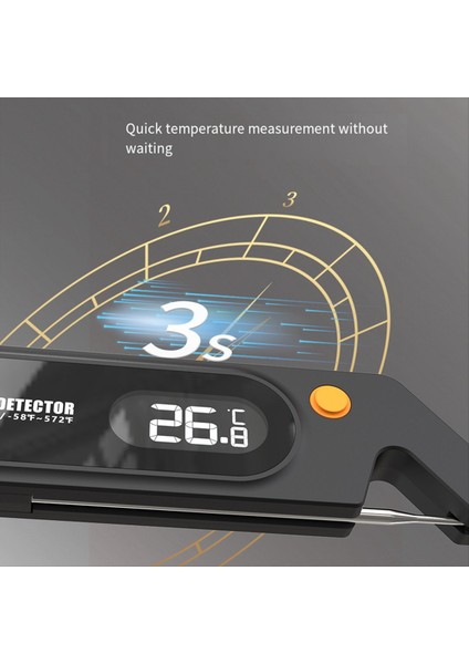 Paslanmaz Çelik Barbekü Gıda Et Dijital Termometre Anında Okuma Mutfak Yemek Dijital Et Termometresi Siyah (Yurt Dışından) fırsatları