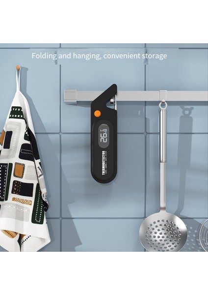 Paslanmaz Çelik Barbekü Gıda Et Dijital Termometre Anında Okuma Mutfak Yemek Dijital Et Termometresi Siyah (Yurt Dışından) indirimleri