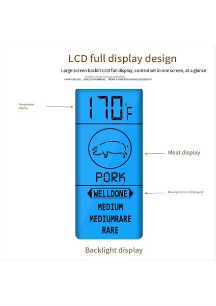 Century Hasat Dijital Et Termometresi Problu Anında Okuma Gıda Termometresi Çatal Yemek Yiyecek Mutfak Termometresi (Yurt Dışından) modelleri