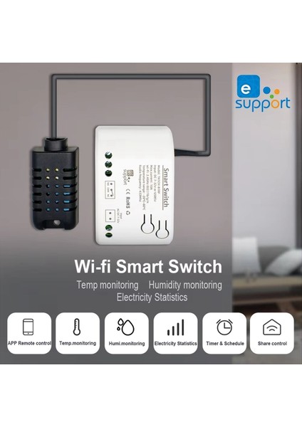 Wifi Akıllı Sıcaklık Nem Sensörü Monitör Anahtarı Akıllı Ana Sayfa Ewelink Uygulama Kontrolü Dc 7-32V (Yurt Dışından) modelleri