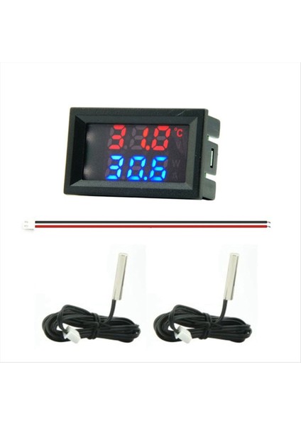 Mini Doğru Akım 4-28V Dijital Termometre Çift Ekran Dedektörleri Snowmobile Mum Sıcaklığı Araç Termometresi B (Yurt Dışından)