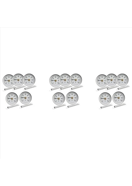 63MM Boru Klipsli Termometre Sıcaklık Yuvarlak Plaka Göstergesi Yaylı Aralık 0-120 ℃ Alüminyum Kılıf 15 Pcs Set (Yurt Dışından)