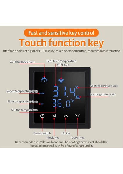 Akıllı Ev Termoregülatörü Wifi Sıcak Zemin Termostatı 16A Zemin Isıtma Sıcaklığı Kontrolörü Için Uzaktan Kumanda (Yurt Dışından) indirimleri