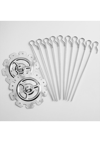 304 Paslanmaz Çelik Dönen Izgara Şişleri Barbekü Izgara Kafesi Hava Fritöz Kuzu Şişeleri Izgara Elektrikli Fırın Aksesuarları 25CM (Yurt Dışından) fiyatları