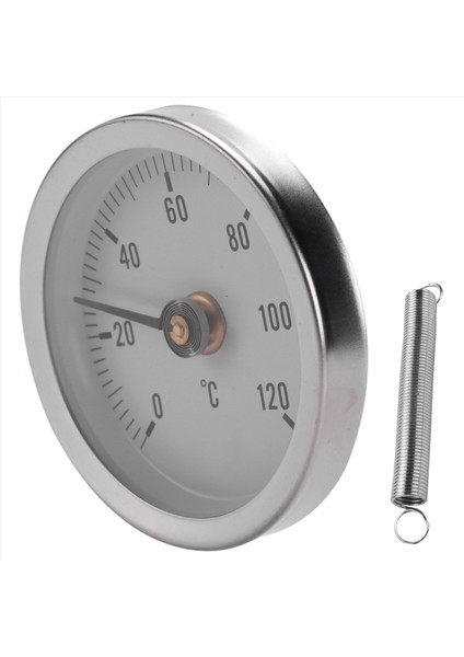 4x TS-W50A Termometre Sıcak Su Borusu Termometre Bimetal Paslanmaz Çelik Yüzey Boru Klipsli Sıcaklık Göstergesi (Yurt Dışından) fırsatları