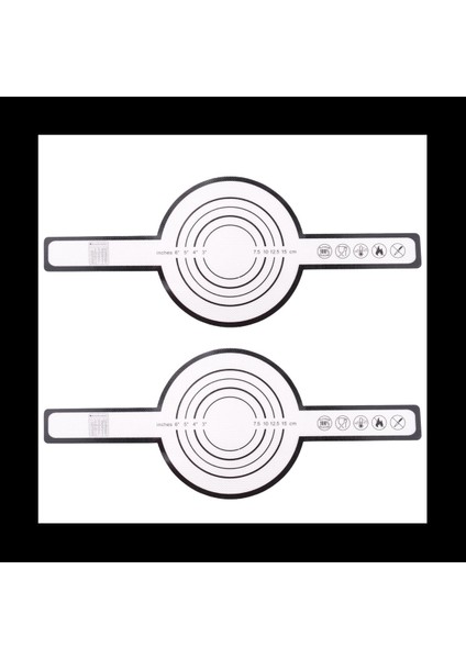 2x Silikon Pişirme Mat Hollandalı Fırın Ekmek Pişirme Uzun Saplı Yapışmaz Pişirme Mat 8 3inch Yeniden Kullanılabilir Saplar Siyah (Yurt Dışından)