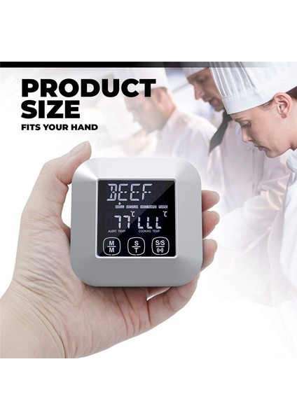 Dijital Dokunmatik Ekran Mutfak Termometresi Et Kümes Hayvanları Balıkları Uzun Kablolu Prob Kızartma Tavada Pişir (Yurt Dışından) fiyatları