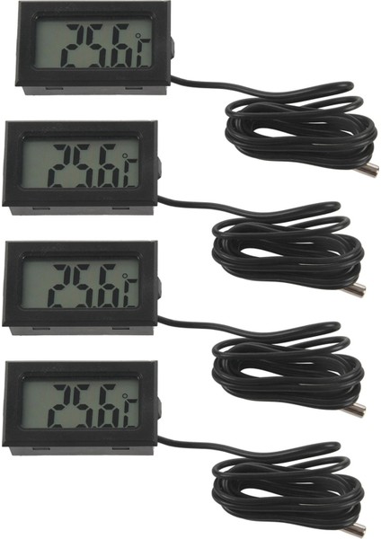 4x Yeni Dijital LCD Termometre Sıcaklık Gösterge Prob Sensörü -50 ° C Ila +110 ° C Aralık (Yurt Dışından)