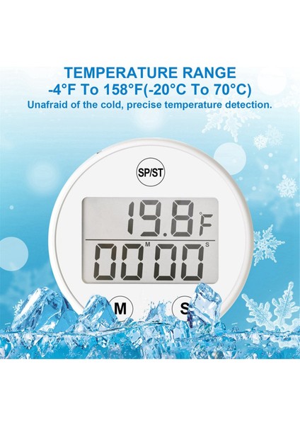 Buz Banyosu Termometre ile Zamanlayıcı Otomatik Buz Banyosu Su Termometresi Nem Aletleri Ev Ölçüm Araçları (Yurt Dışından) fiyatları