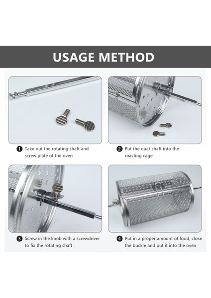 Evrensel Dönen Paslanmaz Çelik Izgara Kahve Çekirdeği Barbekü Izgara Kavurma Davul Ev Mutfak Için Rotisserie Sepeti (Yurt Dışından) indirimleri