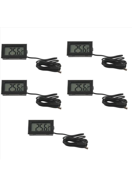 5x Yeni Dijital LCD Termometre Sıcaklık Gösterge Prob Sensörü -50 ° C Ila +110 ° C Aralık (Yurt Dışından)