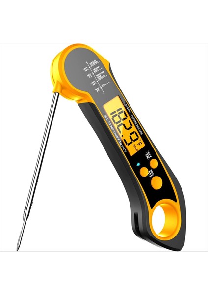 Dijital Et Termometresi Barbekü Izgarası Için Anında Okuma Yiyecek Termometresi Sıvılar Sığır Eti Hindi ve Yemek Pişirme (Yurt Dışından)