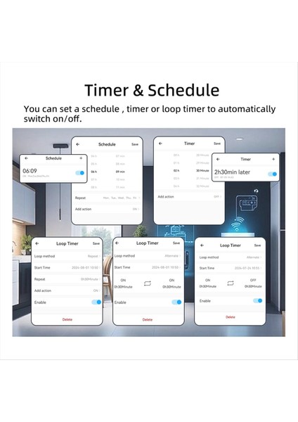 1m Sensör Ewelink Smart Wifi 20A Termostat Sıcaklık Anahtarı (Yurt Dışından) modelleri