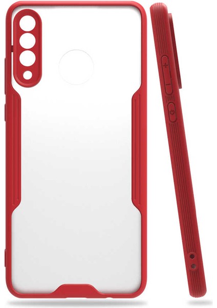 Huawei P30 Lite Kılıf Vlmt Parfe Kapak-Kırmızı