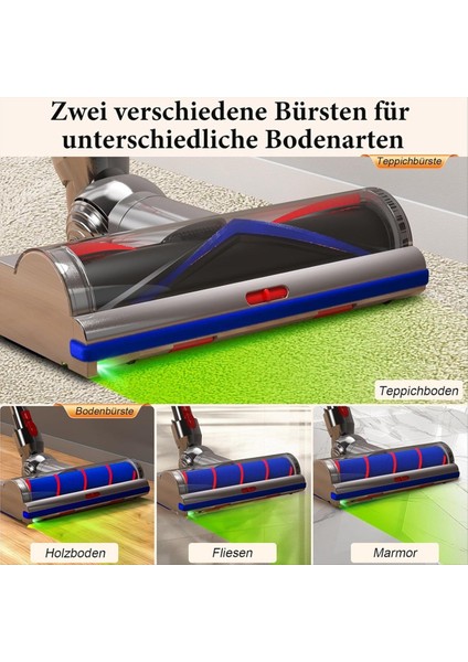 Elektrikli Fırça Dyson V7 V8 V10 V11 V15 Elektrikli Süpürge Yedek Doğrudan Tahrikli Temizleyici Kafa Türbin Zemin Memesi (Yurt Dışından) fiyatları