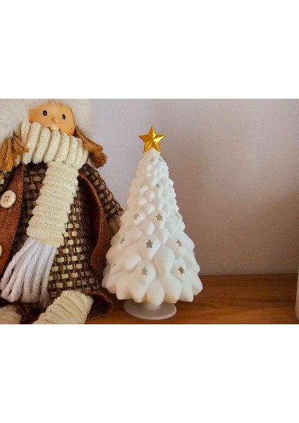 Işıklı 3D Baskı Yılbaşı Ağacı Dekoru | Masaüstü Gece Lambası ve Yeni Yıl Süsleme Ürünü modelleri