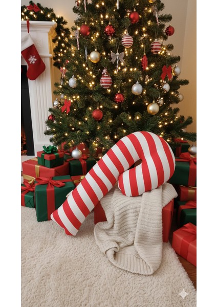 Yılbaşı Dekoratif Baston Kırlent