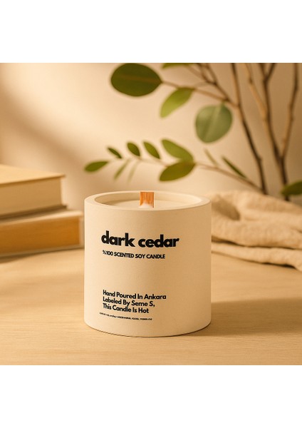 : Dark Cedar : Modern Beyaz Beton Mum (Sedir Ağacı, Sandal Ağacı, Tonka, Vetiver) fiyatları