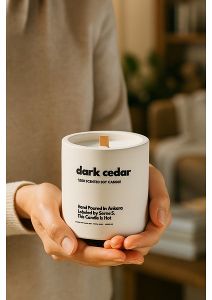 : Dark Cedar : Modern Beyaz Beton Mum (Sedir Ağacı, Sandal Ağacı, Tonka, Vetiver) modelleri