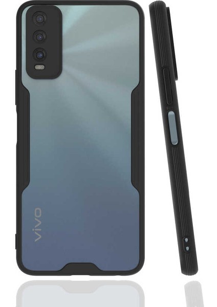 Vivo Y11S Kılıf Vlmt Parfe Kapak-Siyah
